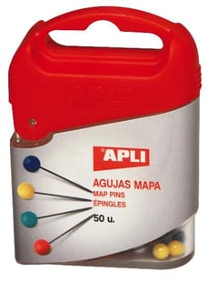 APLI 12348 Reißzwecke Mehrfarbig 50 Stück(e)