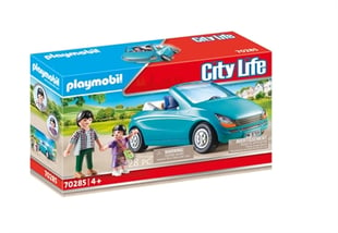 Playmobil Far Og Barn Med Cabriolet 70285