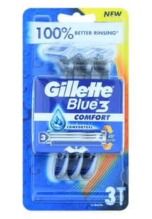 Gillette 3 Blue Razors Comfort 3's Disposable 