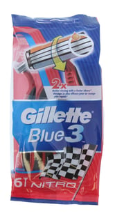 Gillette 3 Blue Razors Nitro 6'  Disposable 