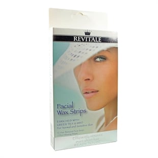 Revitale Facial Wax Strips 12's For Normal & Sensitive Skin 