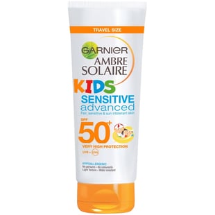 Garnier Ambre Solaire Sensitive Kids Sun Cream Travel Size SPF 50 50 ml 