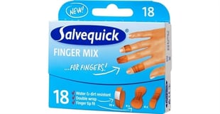 Salvequick Finger plaster mix 18 stk. 