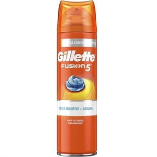 Gillette Fusion 5 Shave Gel 200ml Ultra Sensitive Menthol