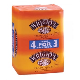 Wrights Soap Bar 4 For 3 125Gm