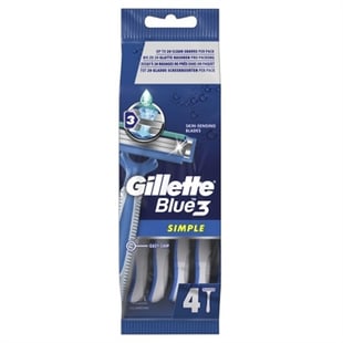 Gillette Razors Blue 3 Smooth Pouch 4's