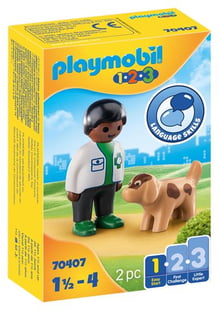 Playmobil Dyrlæge med hund 70407