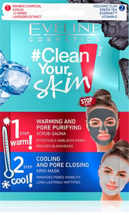 Eveline Clean Your Skin Scrub-Sauna + Krio-Mask 2X5ml
