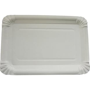 Party Plates 10' 16X23cmWhite Shrink-Wrapped