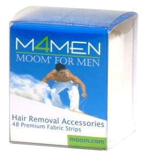 MOOM, Haarentfernungszubehör, 48 Premium-Stoffstreifen für Männer