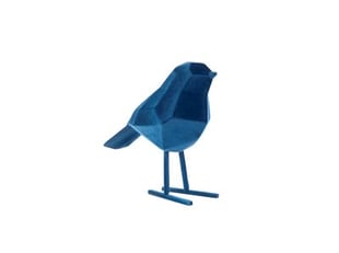 Staty fågel små mörker blå    