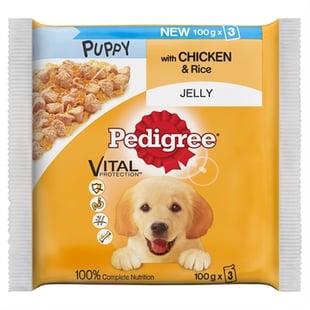 Pedigree Puppy  Chick & Rice In Jelly 3X100G