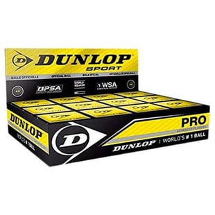 DUNLOP Pro Double Yellow Dot Box Black 12 Balls