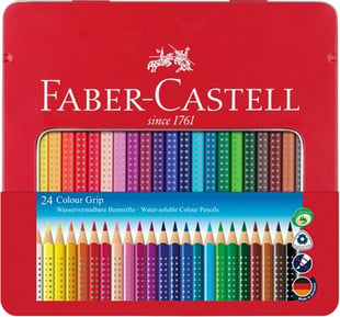 Faber-Castell - Colour Grip Buntstift, 24er Metalletui (112423)