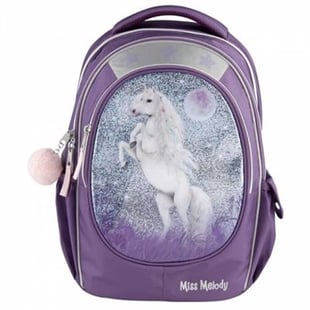 Miss Melody - School Bag w/Glitter - Purple (0410776)