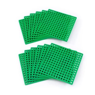 Plus Plus - 12 Green Basic Construction Plates (3387)