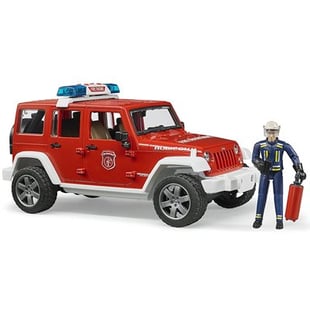 Bruder - Jeep Wrangler Unlimited Rubicon Fire Dept vehicle with fireman (BR2528)