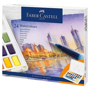 Faber-Castell - Watercolours in pans 24ct set (169724)