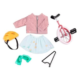 Our Generation - Deluxe Outfit -  Peppy in Pink with Unicycle (730300)