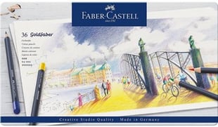 Faber-Castell - Goldfaber Farveblyanter, Metalæske med 36 stk (114736)
