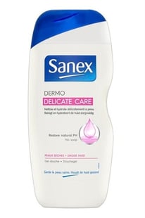 Sanex Shower Gel Dermo Delicate Care 250ml Restore Natural pH Soap Free