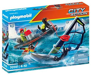 Playmobil Sjönöd: Polarräddare med gummibåt (70141)