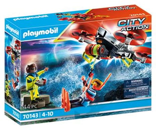 Playmobil Skibsredning: Dykkerbjergning med redningsdrone (70143)