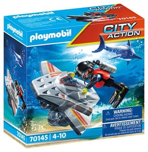 Playmobil Sjönöd: Undervattensscooter i räddningsinsats (70145)