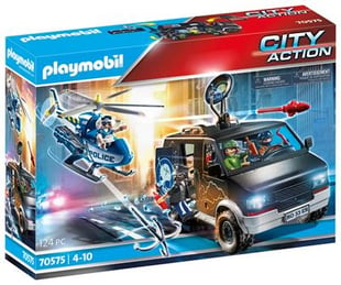Playmobil Polizei-Helikopter: Verfolgung des Fluchtfahrzeugs (70575)
