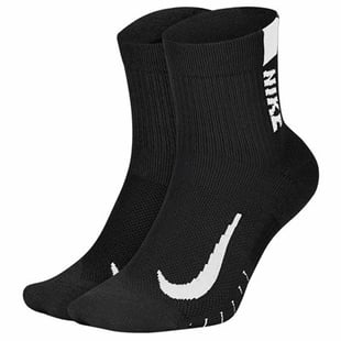 Nike Multiplier Ankle 2 Pair Black / White Eu 46-50
