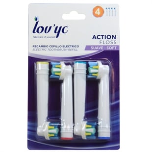 Lov'Yc Electric Toothbrush Refill 4' Action Floss Minibox 12'