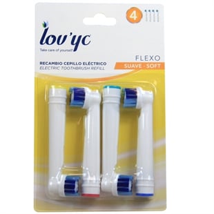 Lov'yc electric toothbrush refill 4' Flexo minibox 12'