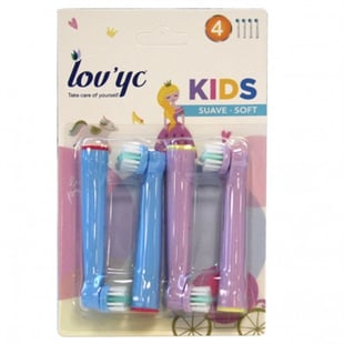 Lov'Yc Electric Toothbrush Refill 4' Princess Minibox 12'