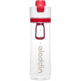 Aktive Trink Tracker Flasche 0,8 l, weiß / rot