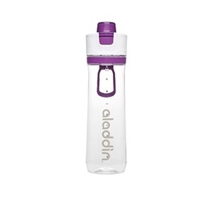 Aktive Trink Tracker Flasche 0,8 l, weiß / lila