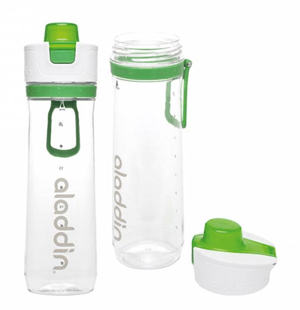 Aktive Trink Tracker Flasche 0,8L, weiß / grün