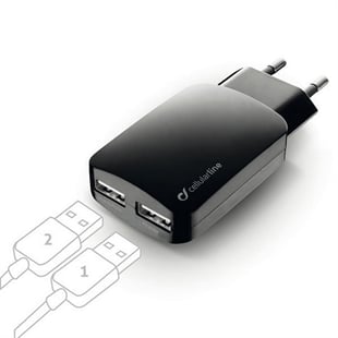 220V USB-adapter med 2 utgångar 3.1A