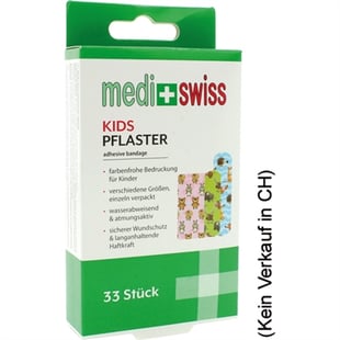 Medi+Swiss Kids Plaster 33pcs in 3 sizes