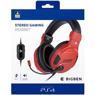 ï»¿Playstation 4 HW Bigben Stereo Gaming Headset v3 (Red)