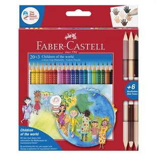 Faber-Castell - Colour Grip - Children of the world - farveblyanter 20+3