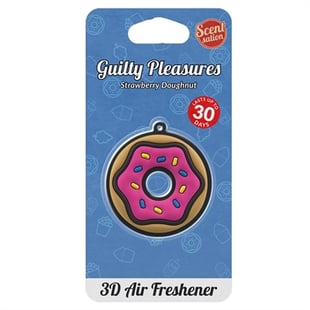 Guilty Pleasure 3D Donut Strawb Car Freshener