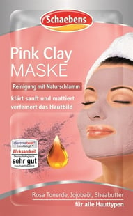 Schaebens Ansiktsmask rosa lera 2x5 ml 