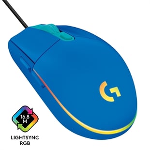 Logitech - G203 LIGHTSYNC Gaming Mus - Blå