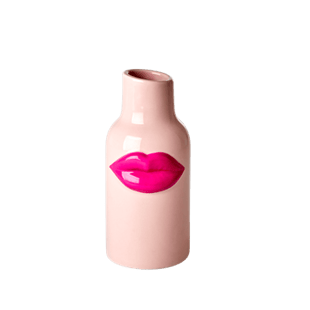 Rice - Ceramic Vase - Fuchsia Lips Small