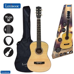 Lexibook - Wooden Acoustic Guitar - 36'' with carry bag (K2200)