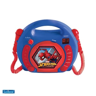 Lexibook - Spider-Man Portable CD player with 2 Sing Along microphones (RCDK100SP)