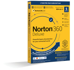 Norton Lifelock - 360 Deluxe 50GB 1 användare 5 enheter 12 Md Nordic