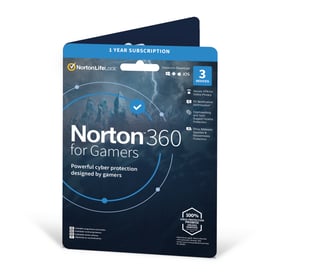 Norton - 360 Til Gamere 50 GB ND 1 bruger 3 enhed 12 måneder