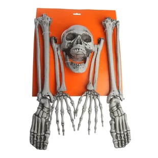 Skeleton for the ground, H 50cm, W 35cm, D 18cm. 5/set. Halloween