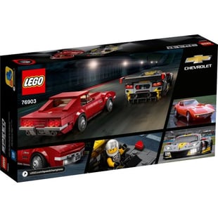 LEGO Speed Champions Chevrolet Corvette C8.R Race Car and 1968 Chevrolet Corvette (76903)